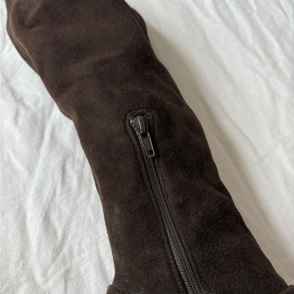 2000s Prada Suede Knee High Brown Boots - Picture 4 of 4